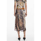 Desigual Beige Polyester Midi Skirt