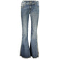 Desigual Blue Cotton Flared Jeans