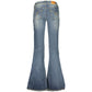 Desigual Blue Cotton Flared Jeans