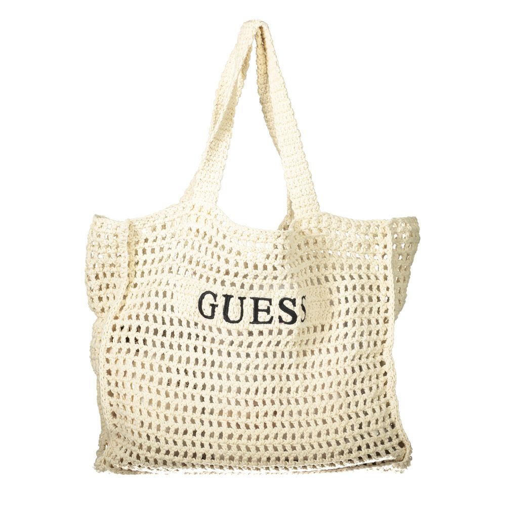 Guess Jeans Beige Cotton Handbag