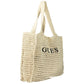Guess Jeans Beige Cotton Handbag