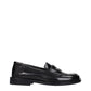 The Attico Black Leather Slip-On Loafers