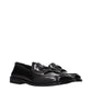 The Attico Black Leather Slip-On Loafers