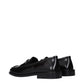 The Attico Black Leather Slip-On Loafers