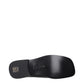 The Attico Black Leather Slip-On Loafers