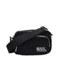 Karl Lagerfeld Black Fabric Crossbody Bag