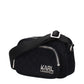 Karl Lagerfeld Black Fabric Crossbody Bag