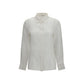 Lardini White Silk Dress Shirt