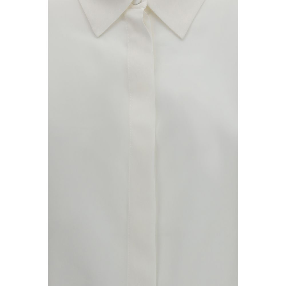 Lardini White Silk Dress Shirt
