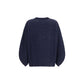 Fabiana Filippi Blue Wool Oves Aries Sweatshirt
