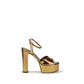 Casadei Gold Polyester Platform Sandals
