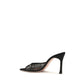 Amina Muaddi Black Fabric Pumps