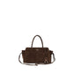 Prada Brown Suede Leather Shoulder Bag