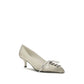 Prada White Calf Leather Bos Taurus Lace-Up