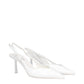 Prada White Leather High Heel Pumps