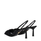 Prada Black Fibres High Heel Pumps