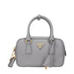 Prada Gray Leather Handbag