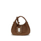 Ganni Brown Recycled Leather Shoulder Bag