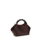 Ganni Brown Recycled Leather Shoulder Bag