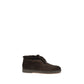 Santoni Brown Calf Leather Bos Taurus Ankle Boots