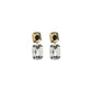 Alessandra Rich Gold Glass Earrings