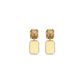 Alessandra Rich Gold Glass Earrings