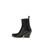 Rabanne Black Calf Leather Bos Taurus Ankle Boots