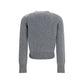 Burberry Gray Wool Oves Aries Cardigan