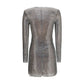 Self-Portrait Silver Polyester Cocktail Dress
