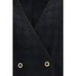 Alessandra Rich Black Cotton Full-Length Jacket