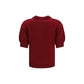 Alessandra Rich Bordeaux Wool Oves Aries Shortsleeve Shirt