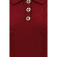 Alessandra Rich Bordeaux Wool Oves Aries Shortsleeve Shirt
