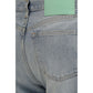 Haikure Blue Cotton Straight-Leg Jeans