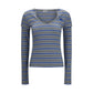 Ganni Gray Cotton Long Sleeve T-Shirt