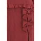 Alessandra Rich Bordeaux Silk Casual Dress