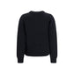 Ganni Black Recycled Wool Sweatshirt