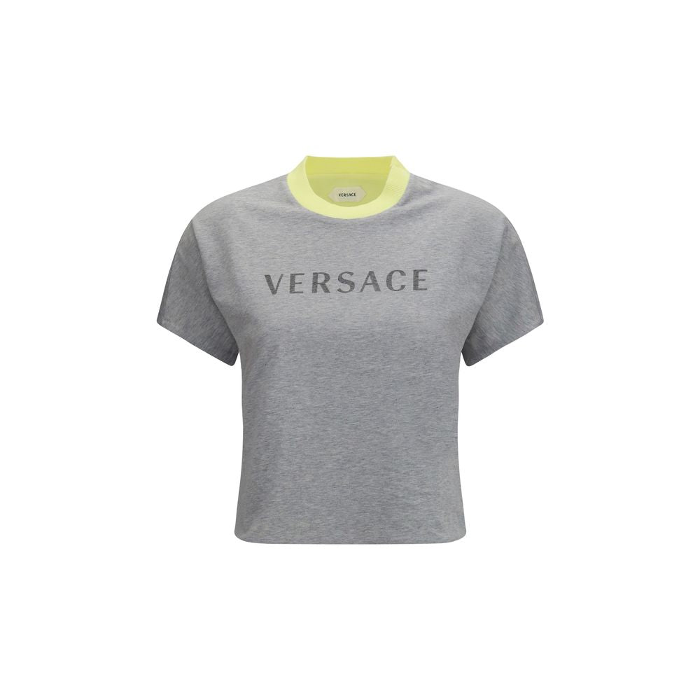Versace Gray Cotton T-Shirt