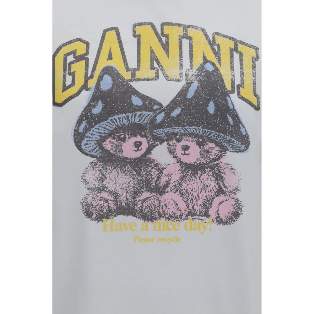 Ganni White Cotton T-Shirt