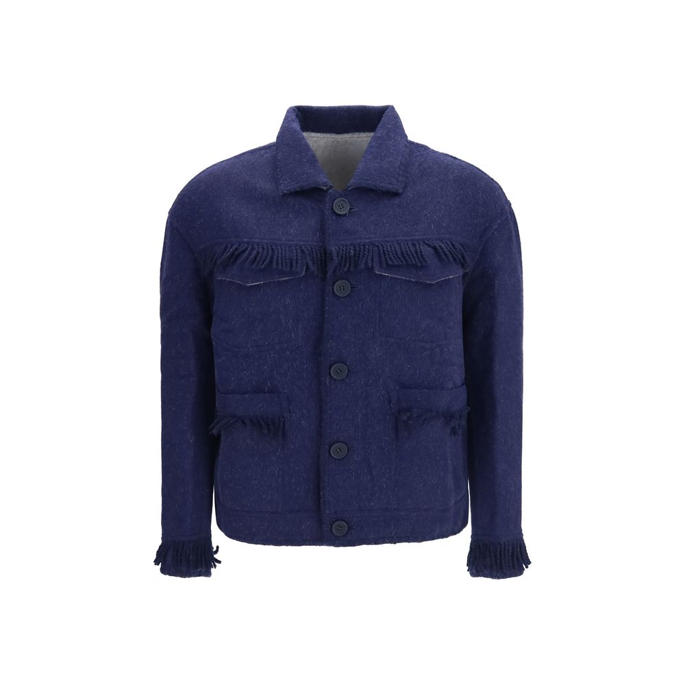 Baziszt Blue Alpaca Vicugna Pacos Full-Length Jacket
