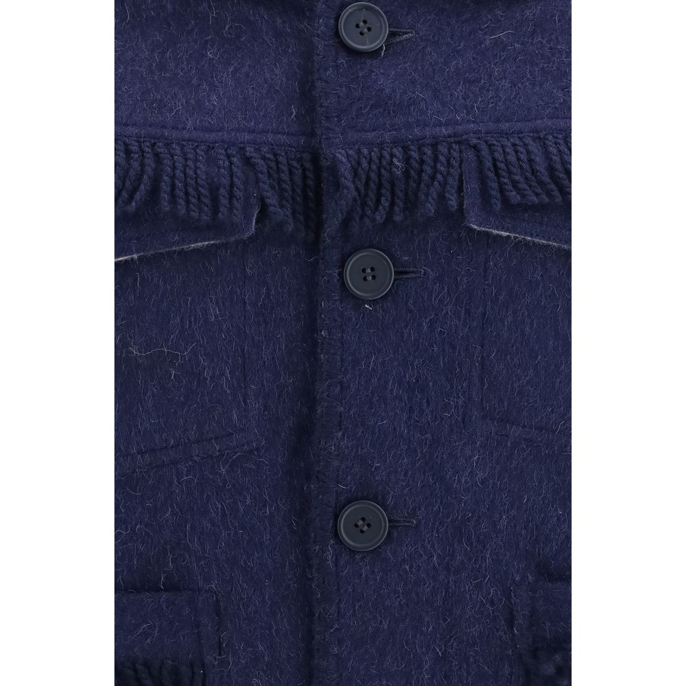 Baziszt Blue Alpaca Vicugna Pacos Full-Length Jacket