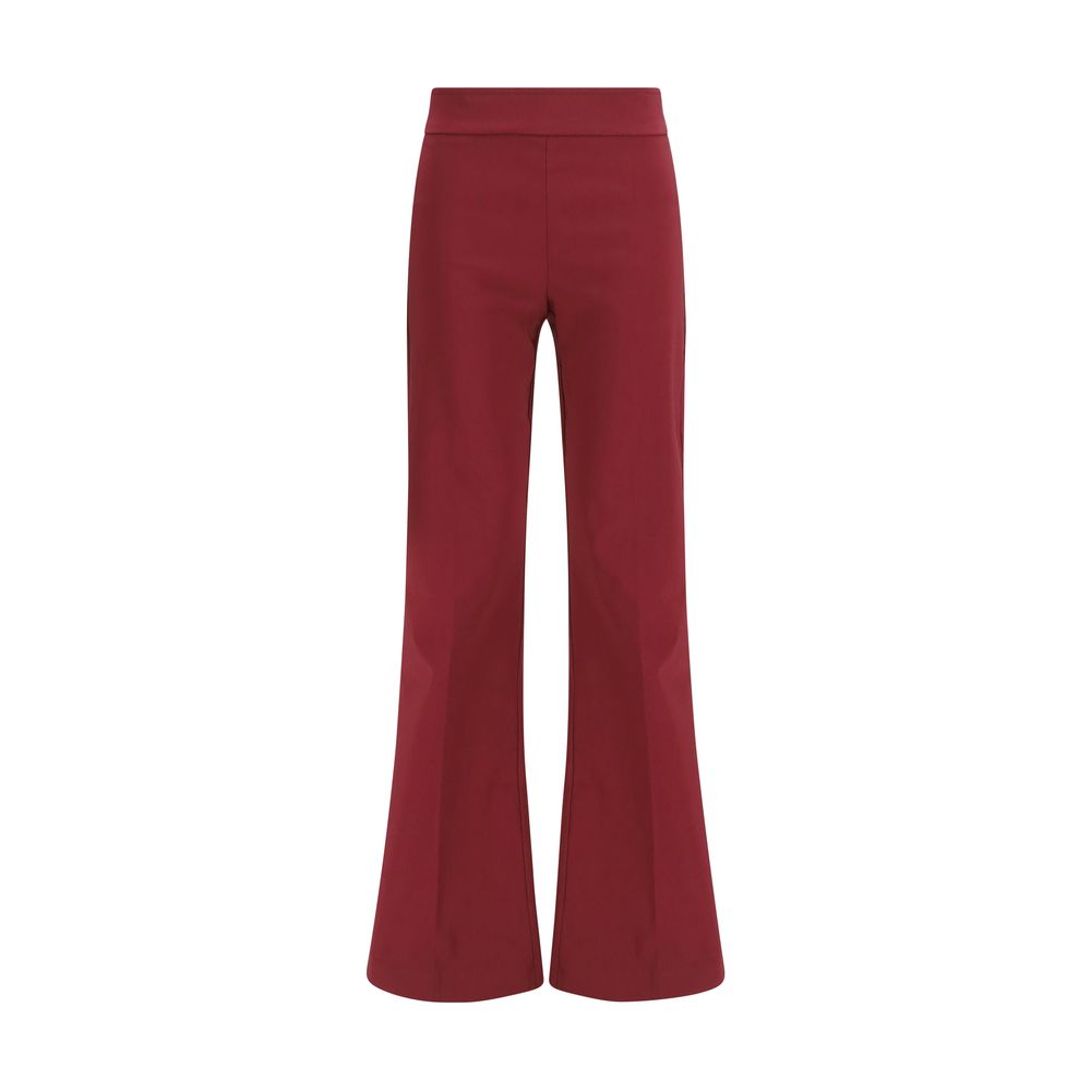 Avenue Montaigne Bordeaux Viscose Casual Pants