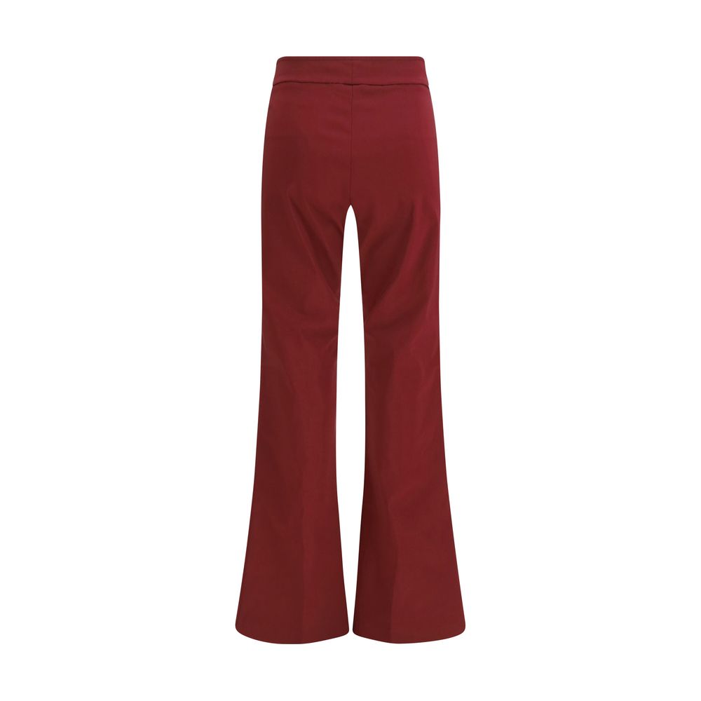 Avenue Montaigne Bordeaux Viscose Casual Pants