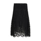 Fendi Black Silk Midi Skirt