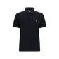 Brunello Cucinelli Black Cotton Polo Shirt