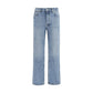 Represent Blue Cotton Straight-Leg Jeans