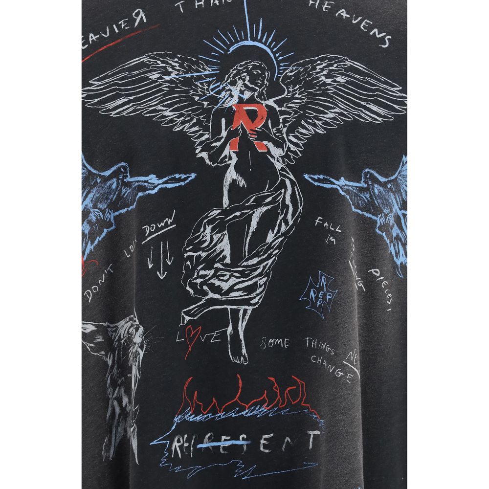 Represent Black Cotton T-Shirt