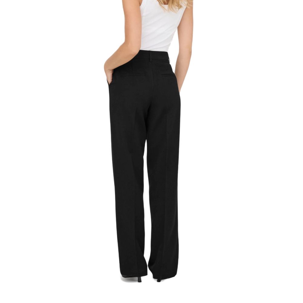 Only Black Polyester Casual Pants
