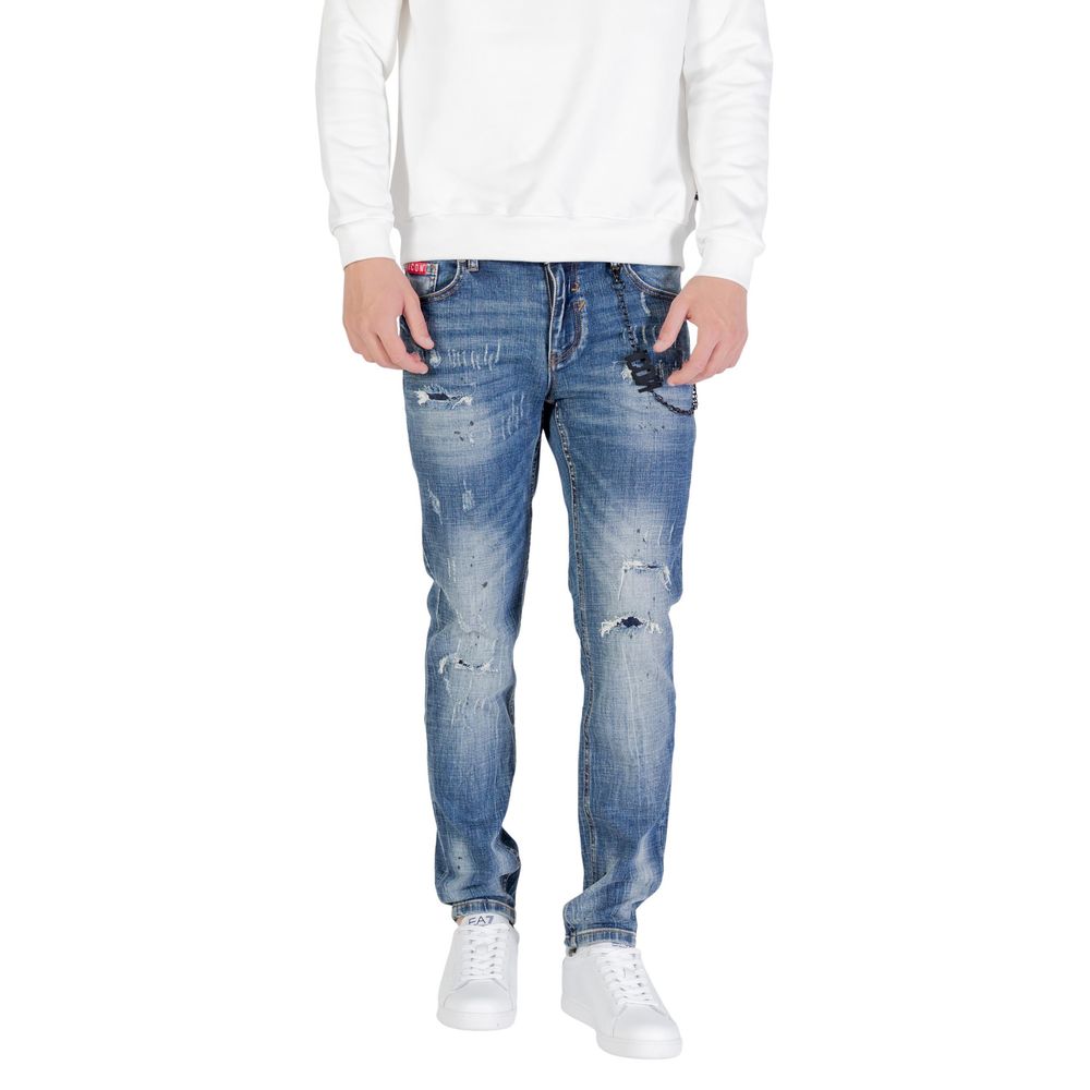 Icon Blue Cotton Skinny Jeans