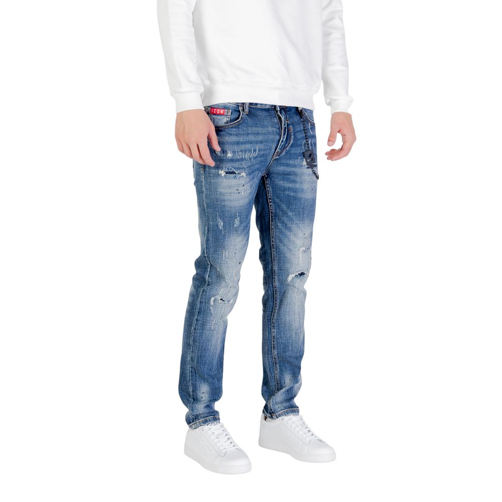 Icon Blue Cotton Skinny Jeans