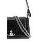 Vivienne Westwood Black Calf Leather Bos Taurus Shoulder Bag